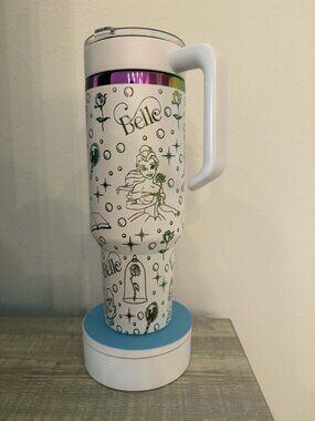 Belle Inspired 40 oz Insulated Tumbler with Handle